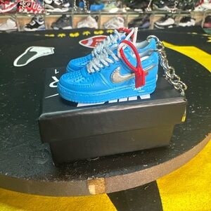 Mini 3D Printed Shoe Keychain ‘AF1 X Off White UNC’